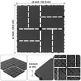 thumbnail image 2 of 44 Pack Plastic Interlocking Deck Tiles,12"x12" Waterproof Indoor/Outdoor Floor Tiles,All-Weather Patio Floor Decking Tiles for Garden,Lawn,Porch,Poolside,Balcony,Checker Style,Grey, 2 of 8