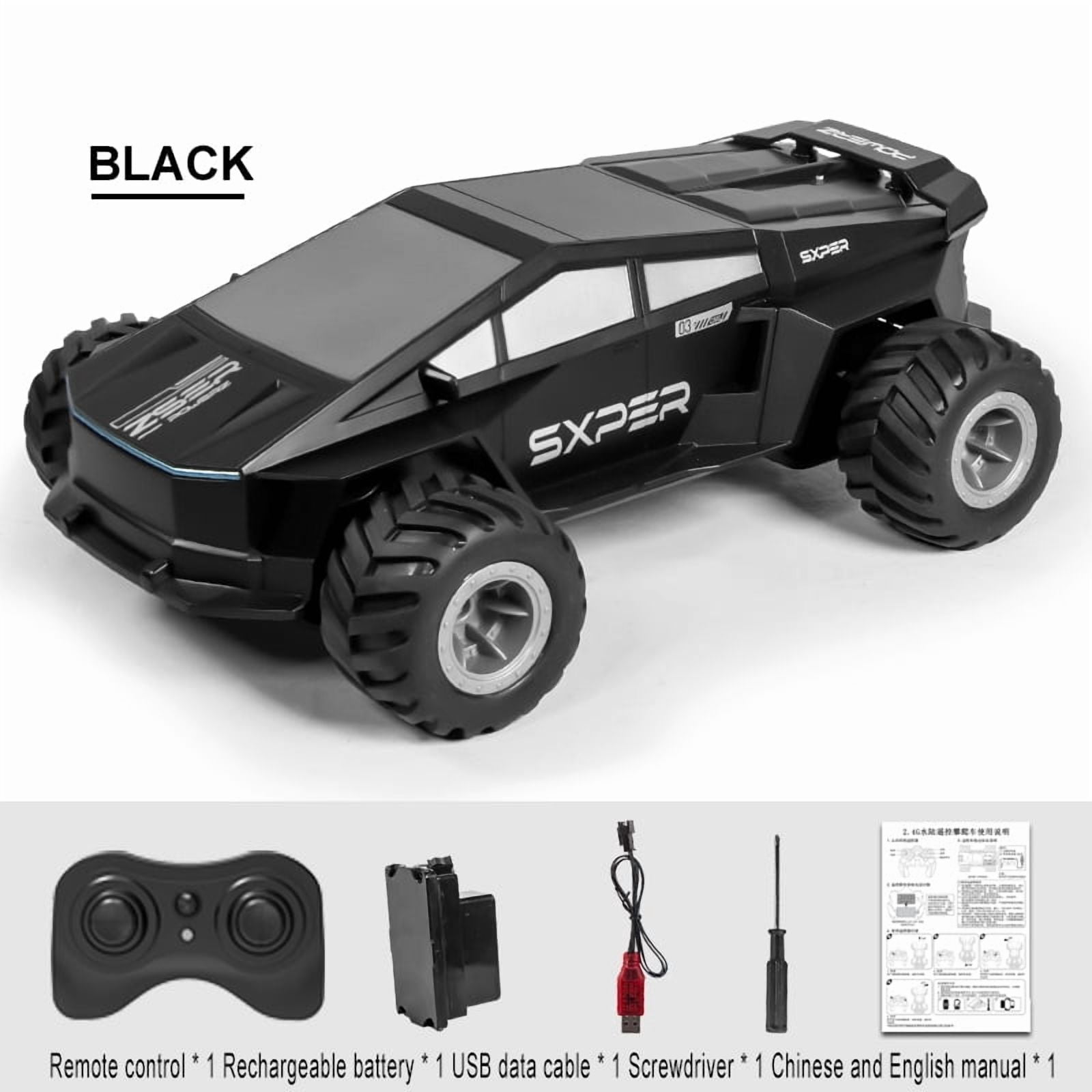 4WD Amphibious RC Car Cyberpunk Armor Off-Road Vehicle with Remote Control All-Terrain Racing Birthday Gifts Toy for Adults & Teens - Q212-YW