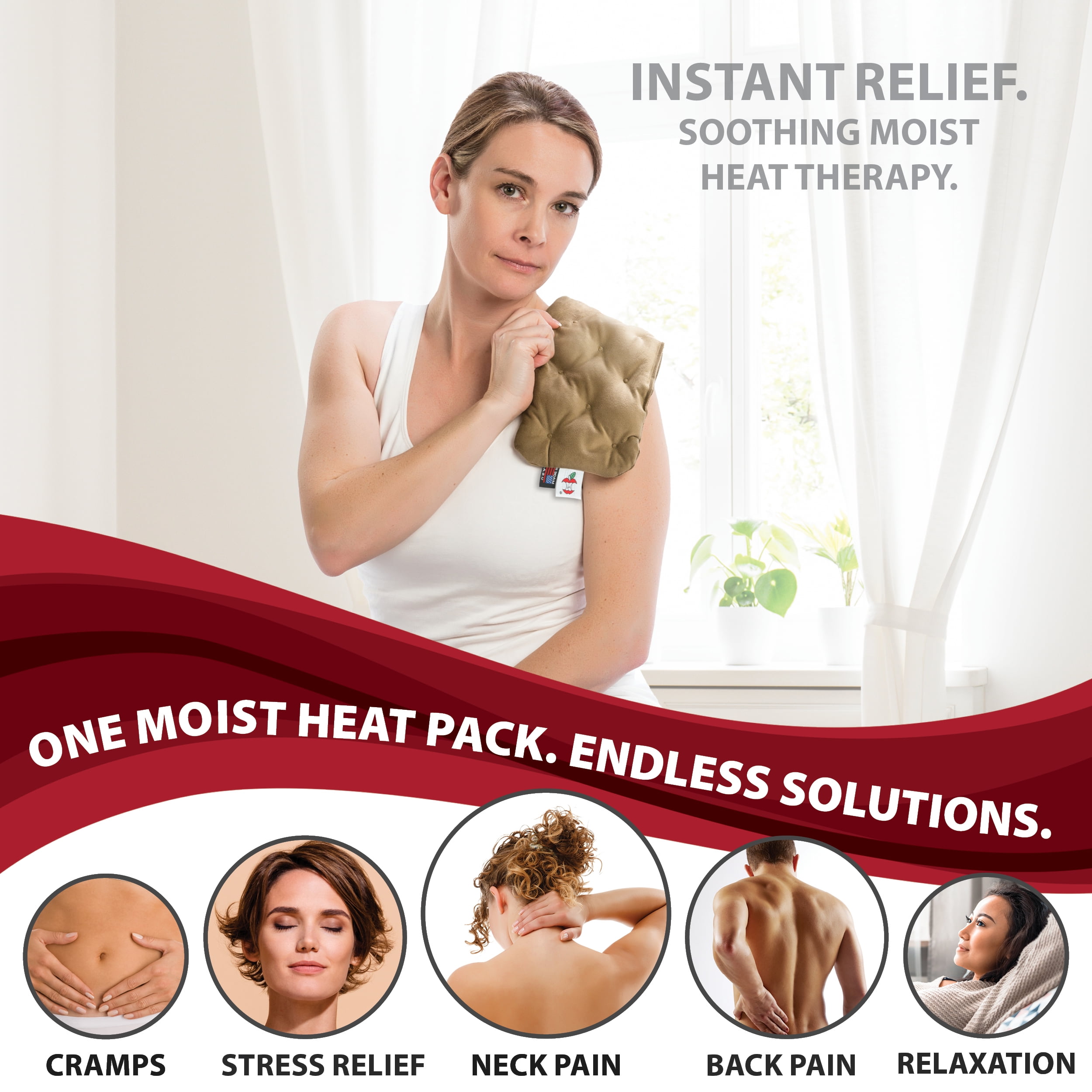 Core Products MicroBeads Moist Heat Therapy Pack - Cervical 5" X 25"