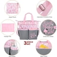 thumbnail image 2 of Crossbody Dinosaur Diaper Bag Tote with Changing Station for Baby Boy, 3 Piece Diaper Bag Set, 2 of 4
