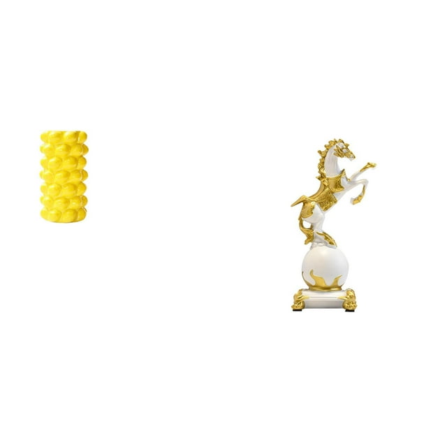 Jarrón De Flores De Porcelana Y Figura De Caballo, Estatua Moderna De Colección, Adorno De Mesa Para Sala De Estar, Escritorio, Centro De Mesa, Dormitorio, Chimenea