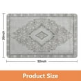 thumbnail image 2 of Luxurious Vintage Gray Bathroom Runner Rug: Non-Slip & Soft, Machine-Washable, Traditional Farmhouse Floral Design, Ideal Floor Mat for Sink, Shower, Bathtub, 20x32 in, 2 of 5