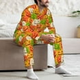 thumbnail image 7 of Sikiie Cartoon Pumpkins Mens Pajama Set, Soft Warm Long Sleeve Sleepwear, Cozy Button-Down Pjs for Men-Medium, 7 of 7