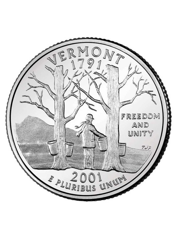 Collectible Vermont Quarter - Philadelphia, Single Coin