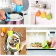 thumbnail image 5 of HEETLY Silicone Pinch Grips, 4-Piece Mini Oven Mitts & Pot Holders Set, 446°F Heat Resistant, Blue & Green, 5 of 7