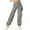 Gray, variant on Ahdbta Women's High Waisted Cargo Pants Travel Y2K Streetwear Trousers Stretchy Baggy Hiking Pants with 6 Pockets Drawstring Ankle Cuffs