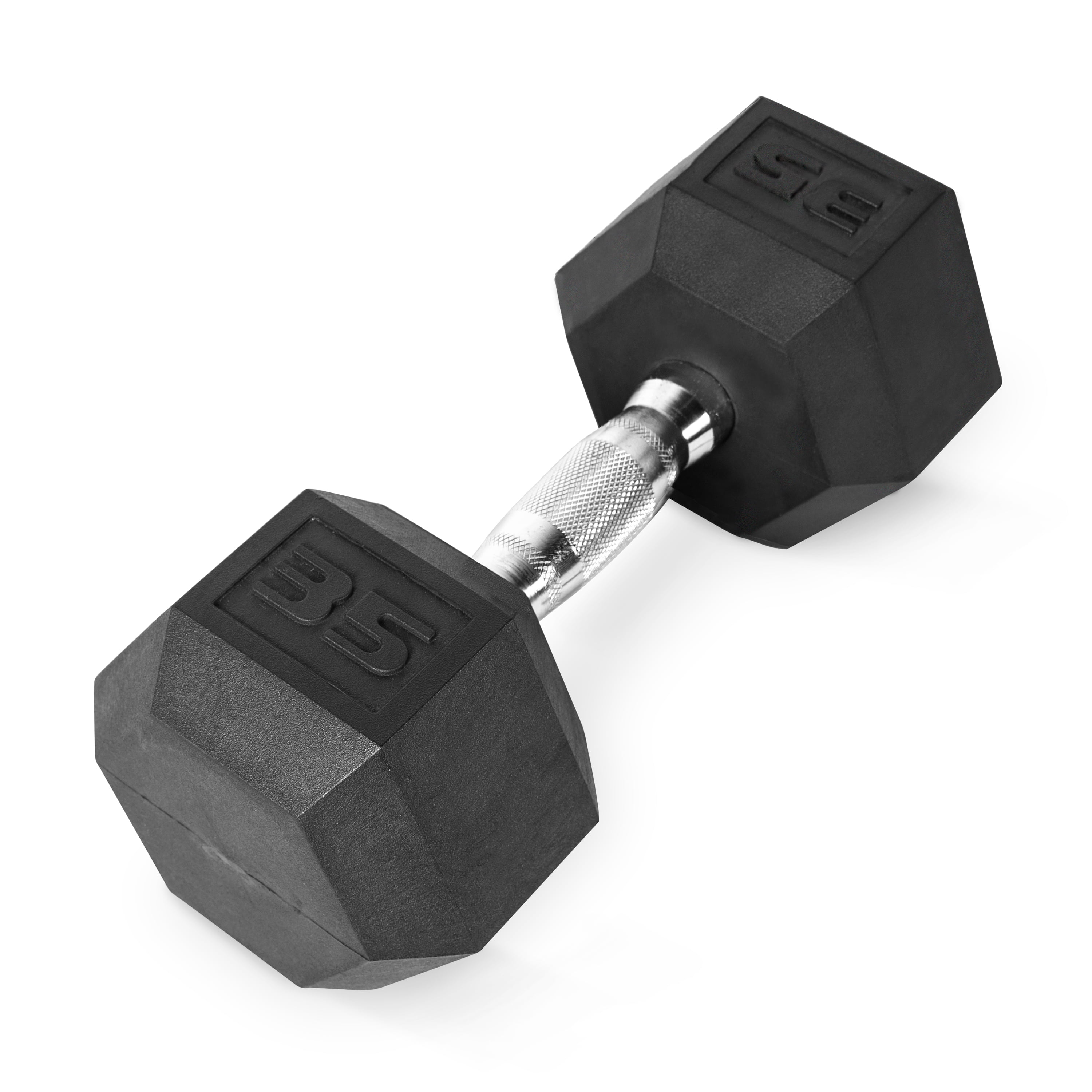 35 Lb Dumbbell NEW CAP Barbell Coated Hex Rubber Lifting HAND Weight 35 Pounds 