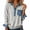 Light Gray #0278, variant on Women Denim Patchwork Collared Sweatshirt Long Sleeve Button Placket Casual Pullover Top with Chest Pocket