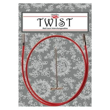 ChiaoGoo TWIST- [M] Mini Interchangeable Red Cables - For US- (1.5 mm) to US-1.5 (2.5 mm) Tips