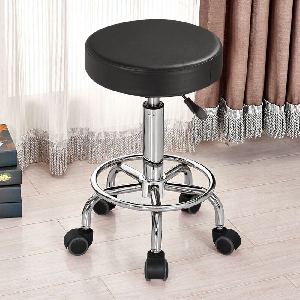 Jeeke Hydraulic Salon Desk Chair Swivel Adjustable Lifting Stool Chair with Denture Stool Leather Chair Computer Chair Work Bench Bar Office Home Chair Shipping from USA 