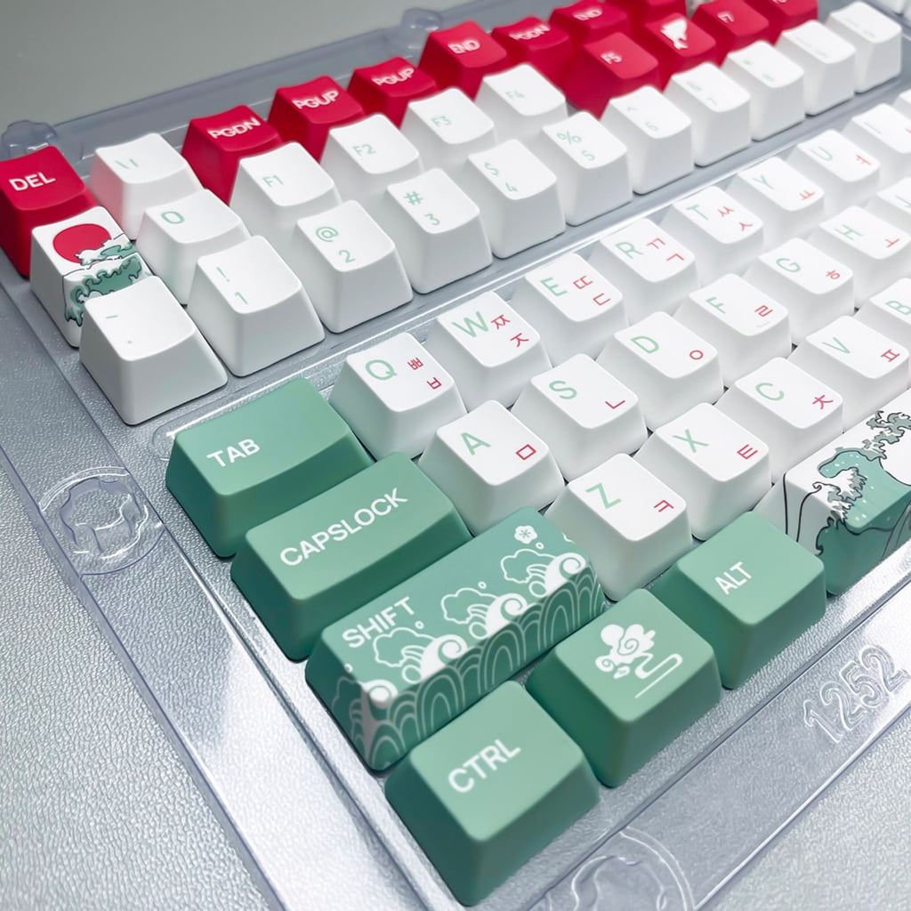 Zeiwohndc Customizable Korean Root Keycap Set for MX Switches Mechanical Keyboard