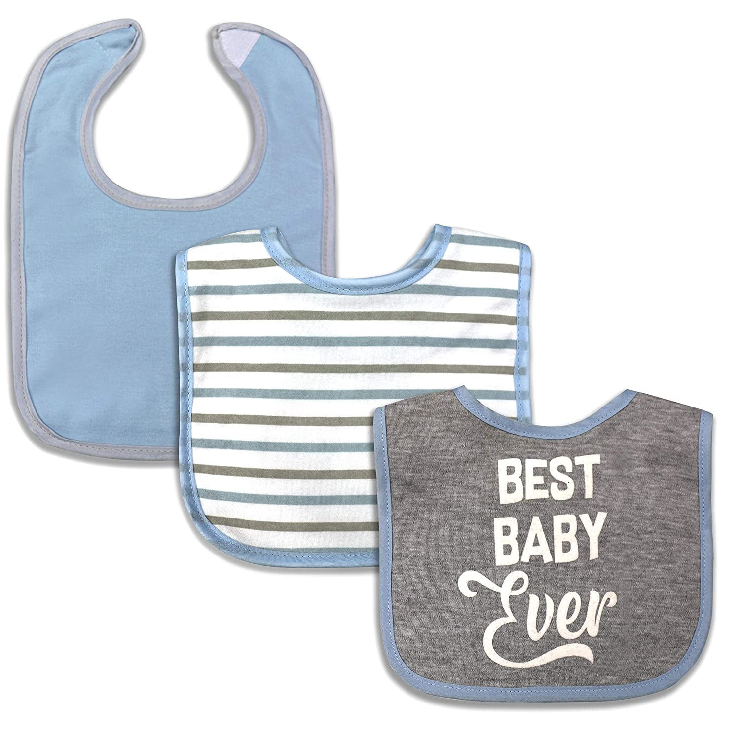 MODERN BABY Baby Bibs for Girls & Boys 3 Pack Unisex Drooler Bibs for