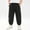 Black, variant on BRGZLK Toddler Boys Girls Barrel Pants Solid Color Elastic Waist Lightweight Cargo Long Pants Kids Casual Fashion Jogger Pants with Pockets Blue 5-6 Years
