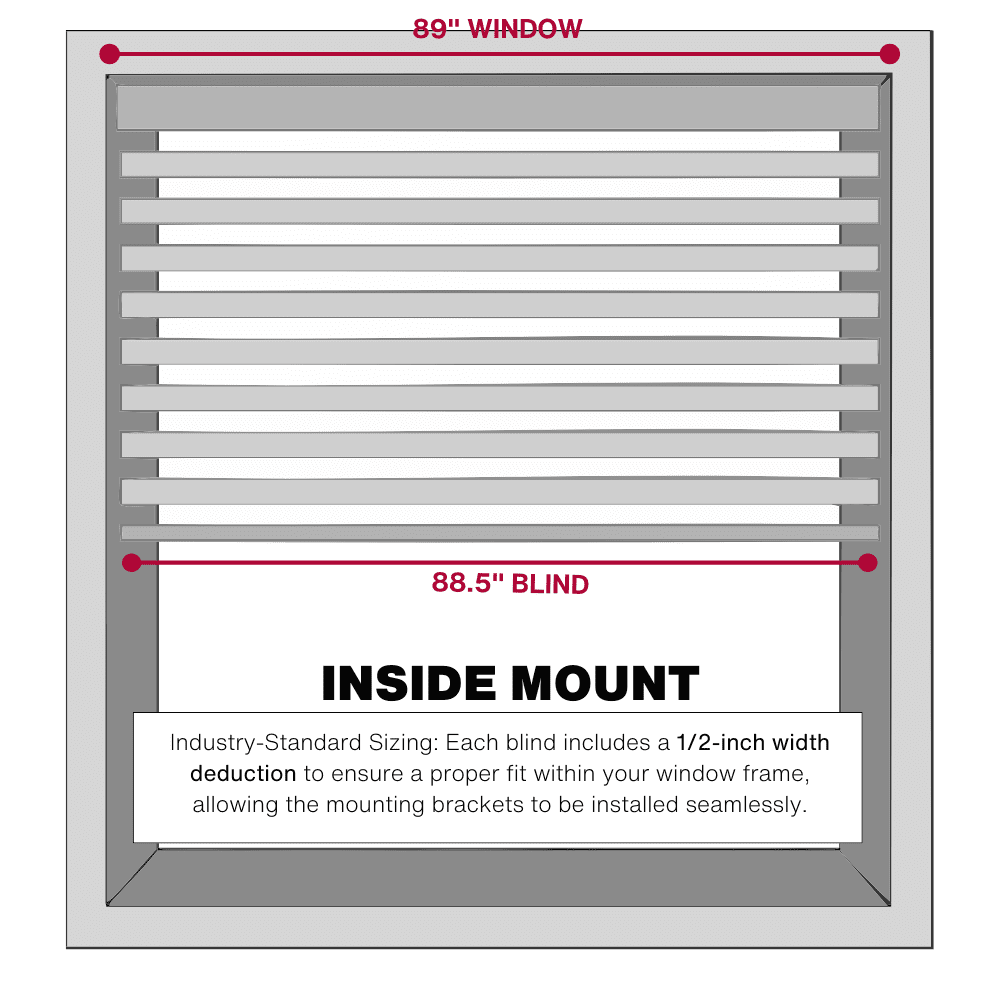 LOTUS & WINDOWARE Cordless 1-inch Aluminum Blind, 89" x 60", Alabaster,Smooth, Room Darkening, Horizontal Blinds for Living Room, Bedroom, Interior Door Windows