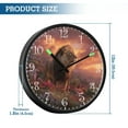 thumbnail image 3 of Voice Activated Clock with Glow Light 12 Inch Large Silent Wall Clock Battery Operated for Home Decor Majestic Powerful Lion, 3 of 8