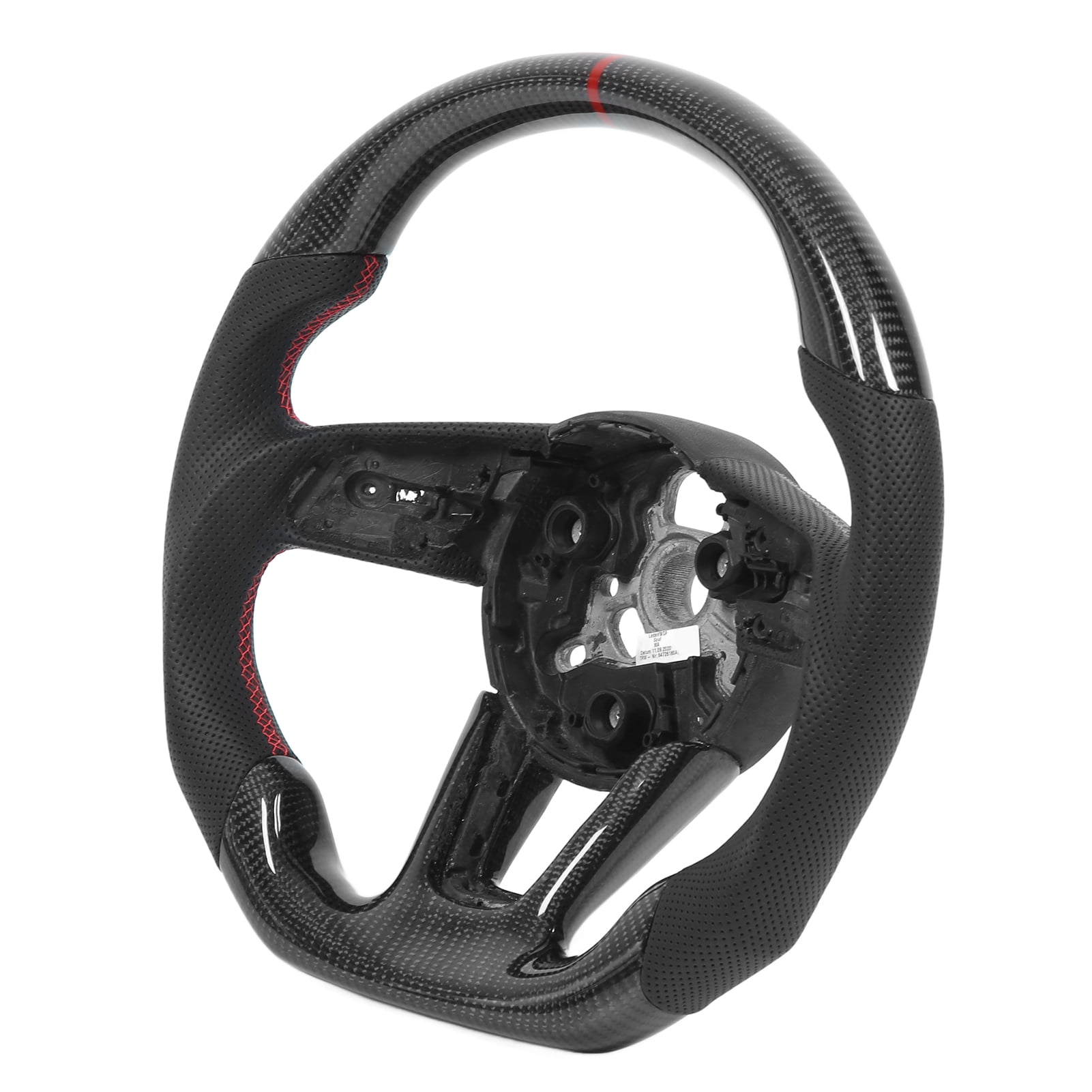 Mgaxyff Carbon Fiber Steering Wheel,Nappa Steering Wheel,Carbon Fiber