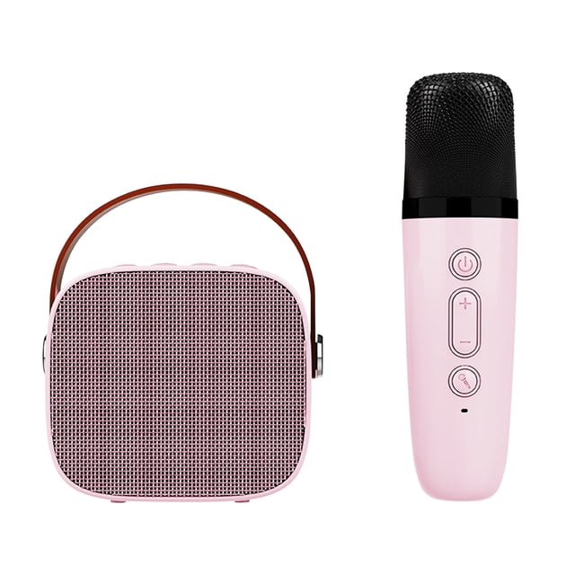 Altavoces Bluetooth Inalámbrico Altavoz Portátil con Micrófono para Ktv Partido, Altavoces Portátiles Bluetooth Soporta Tf/Aux/U-Disco/Radio Al Aire Libre Camping 9x7.5x6.5cm