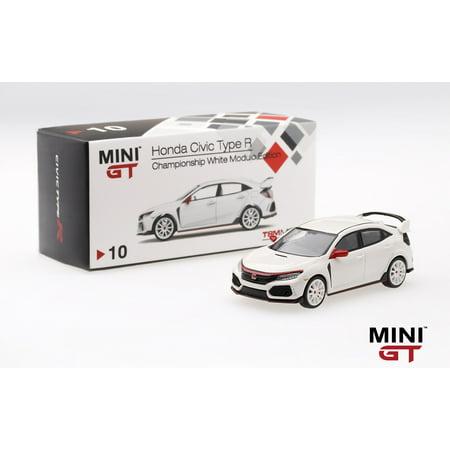 Mini GT 1/64 2017 Honda Civic Type R Modulo Edition (FK8) TSM Model Diecast Car (Championship White)