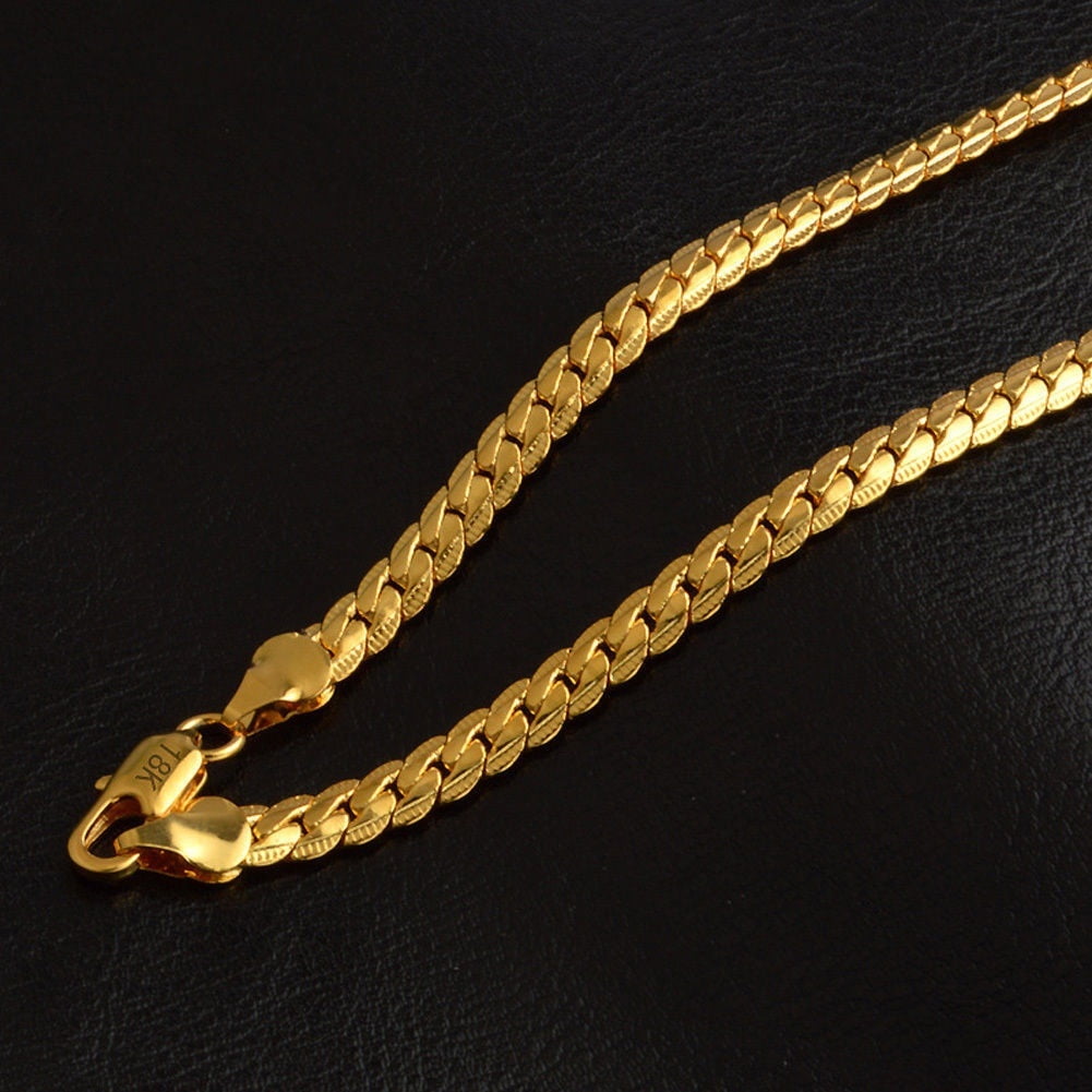 Women Men's Jewelry Solid 18K Yellow 