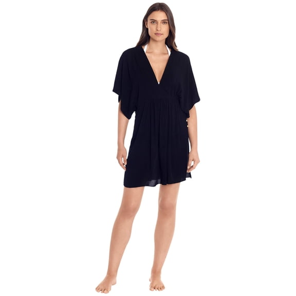 Lauren Ralph Lauren Crinkle Rayon Dress Black XS (US 4)