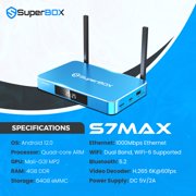 SuperBox S7 MAX | 2026 Updated Model | 6K Ultra HD Media Device | 4GB RAM | 64GB Storage | Voice Remote Control | Time Shift & Parental Controls