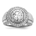 thumbnail image 1 of 925 Sterling Silver Mens Cubic Zirconia Cz Ring Man   For Dad Mens  For Him, 1 of 8