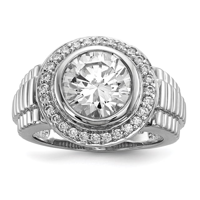 925 Sterling Silver Mens Cubic Zirconia Cz Ring Man For Dad Mens For Him