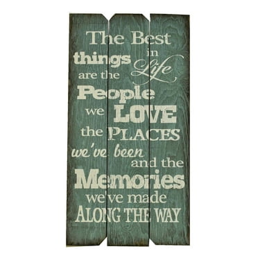 18 in. x 36 in. "Best Things In Life" by Rough Cut Decor Printed Wood Wall Art