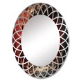 thumbnail image 2 of DESIGN ART Designart "Abstract Red Wood Tunnel II" Tunnels Modern Wall Mirror 24in.x36in., 2 of 4