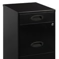 thumbnail image 4 of Lorell Hirsh 18"D 3 Drawer Mobile Metal File Cabinet with Pencil Drawer in Black, 4 of 4