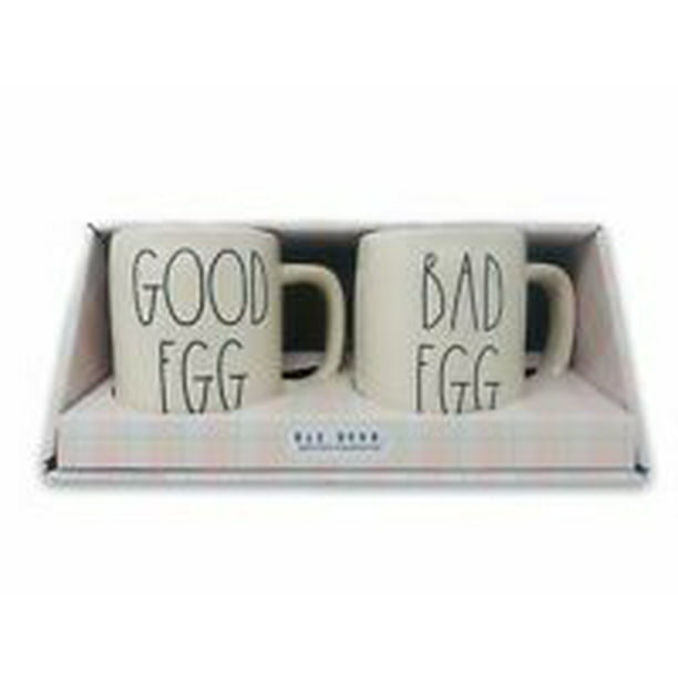 Rae Dunn Good Egg & Bad Egg Mug Set Of 2 For Coffee - Walmart.com