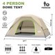 thumbnail image 2 of Carpa CAMPROS CP Impermeable para 4 Personas para Camping, 2 of 7