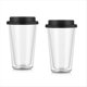 thumbnail image 2 of 2 Paquetes de Tazas de Café de Vidrio de Doble Pared con Tapas de Silicona, Tazas de Café Aisladas de 12 Oz/350 Ml, Aptas para Lavavajillas, 2 of 5