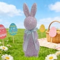 thumbnail image 4 of Euaioeiu Easter Bunny Decorations Glittering Standing Rabbits High End Simulation Sparkling Bow for Home Garden Courtyard Party Centerpiece Decor Gift, 4 of 6