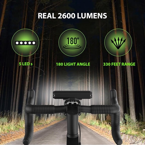 Ultra Bright Bicycle Lights Front and Rear, USB Rechargeable LED Bike Light Set for Night Riding