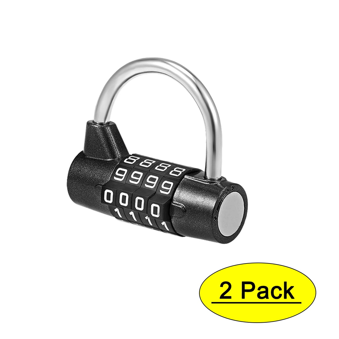 4Digit Combination Padlock, 2inch Resettable Lock for Gate Locker