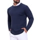 thumbnail image 4 of SUÉTER PULLOVER DE PUNTO TEXTURIZADO EN ESPIRAL PARA HOMBRES DE AJUSTE DELGADO CON CUELLO REDONDO Y MANGA LARGA TALLA S AZUL MARINO, 4 of 6