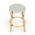 thumbnail image 2 of Butler Tobias Navy & White Rattan Counter Stool, 2 of 6