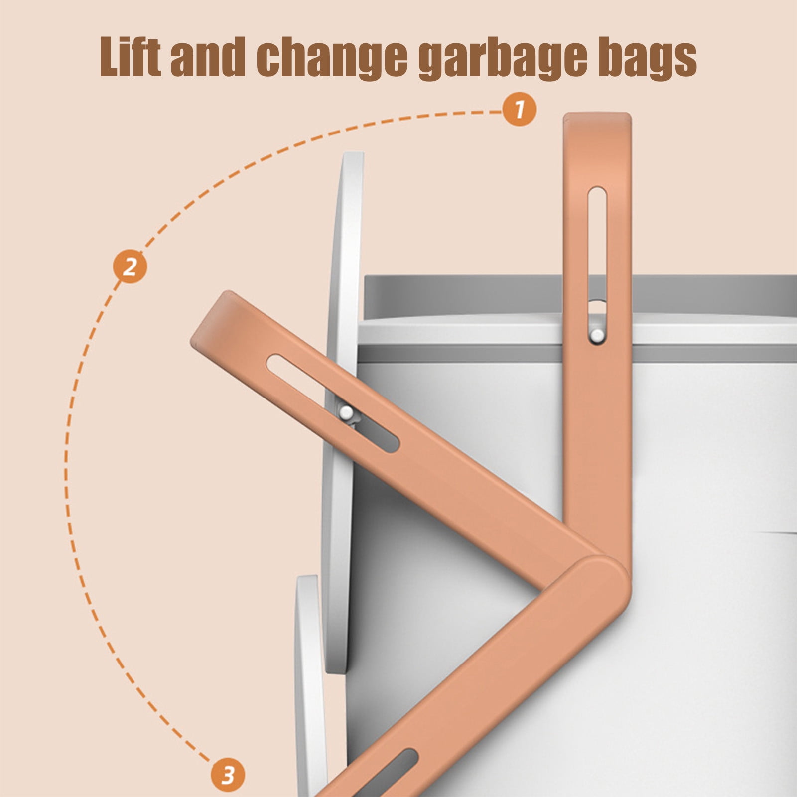 Darzheoy Hanging Trash Can, 2.6 Gallon Kitchen Compost Bin, Garbage Can for Kitchen, Kitchen Trash Can with Lid, Wall Mounted Trash Can, for Cupboard, Bathroom, Under Sink