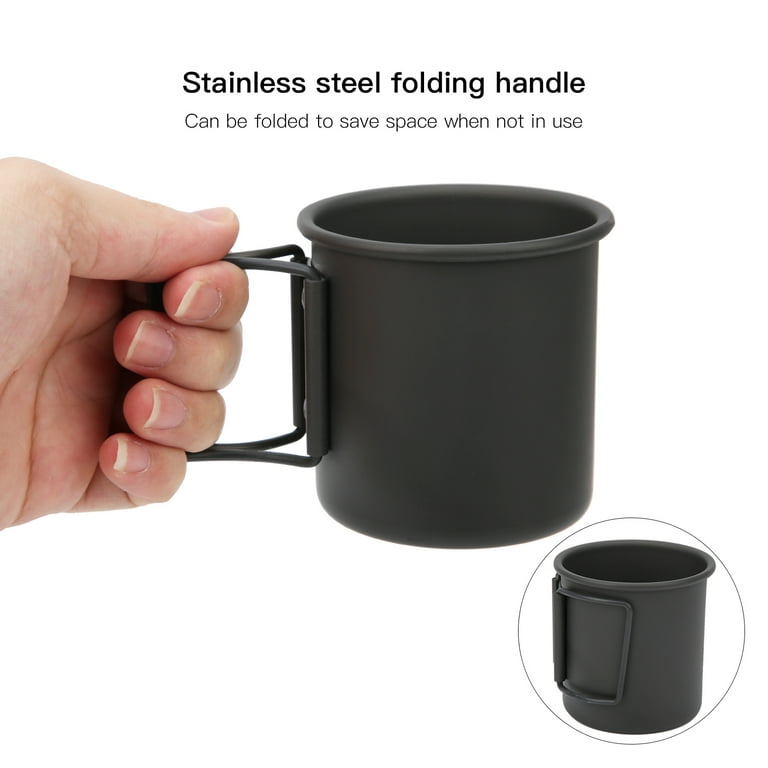 Agatige Outdoor Camping Drinking Cup With Foldable Handle Aluminum