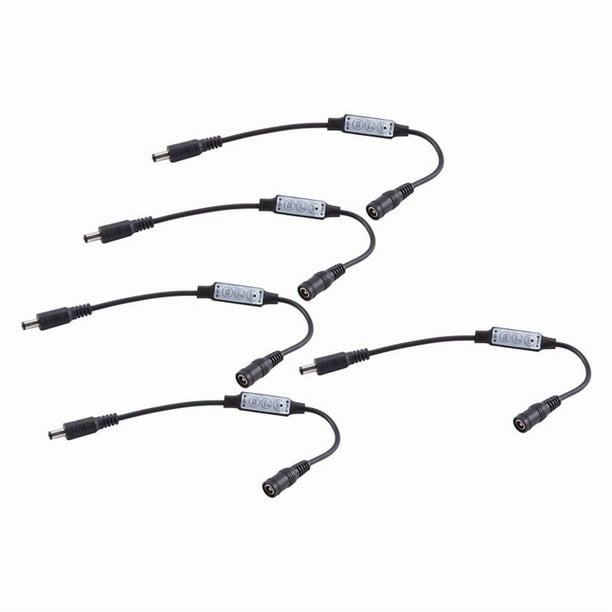 5X Mini Remoto Dimmer Control del Regulador de 12A 12V 24V de LED Tiras Controlador Monocromatico Negro