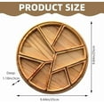 thumbnail image 3 of Wood Puzzle Serving Tray | 8 Removable Compartments Divided Cheese Meat Snack Platter | Premium Wooden Craft Coffee Table Organizer | Party Entertaining Home Kitchen Décor | 9.8 x 9.8 in, 3 of 8