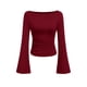 thumbnail image 1 of Remera PRETTYGARDEN Otoño 2025 Crop Top de Manga Larga XL Burdeos, 1 of 9