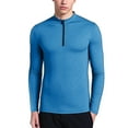 thumbnail image 1 of pstuiky camisas de manga larga para hombre, Sudadera deportiva de manga larga con cuello alto, cremallera y color sólido de secado rápido para hombre camisetas de hombre xl, 1 of 6