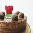 thumbnail image 4 of Birthday Cake Flower Candles with Happy Birthday Music Rotating Setup - Red, 4 of 8