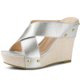 thumbnail image 1 of Sandalias de Cuña con plataforma para Mujer Allegra K Plata 8.5, 1 of 6