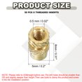 thumbnail image 2 of Uxcell Threaded Inserts, Brass Heat Set Insert Female Threaded Inserts Metric Knurled Nuts Embedment Nut 50 M3x8x5mm, 2 of 7