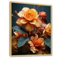 thumbnail image 2 of Designart "Foliage Flowers In Tropical Mixed Media" Plants Floater Framed Canvas Art Print, 2 of 5