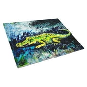 Carolines Treasures MW1233LCB Sneaky Alligator Glass Cutting Board Large, 12H x 16W, multicolor
