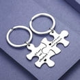 thumbnail image 4 of Key Chains 2 Pcs Stainless Steel Key Rings Lovers Matching Decorative Key Chain Gift for Lovers Couple Favor, 4 of 6